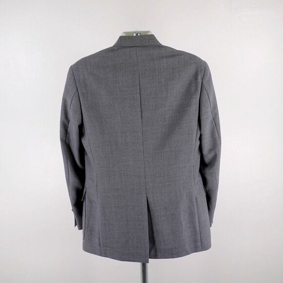John Weitz Blue Gray Wool Blend 2 Gold Button Blazer 40L - Picture 8 of 13